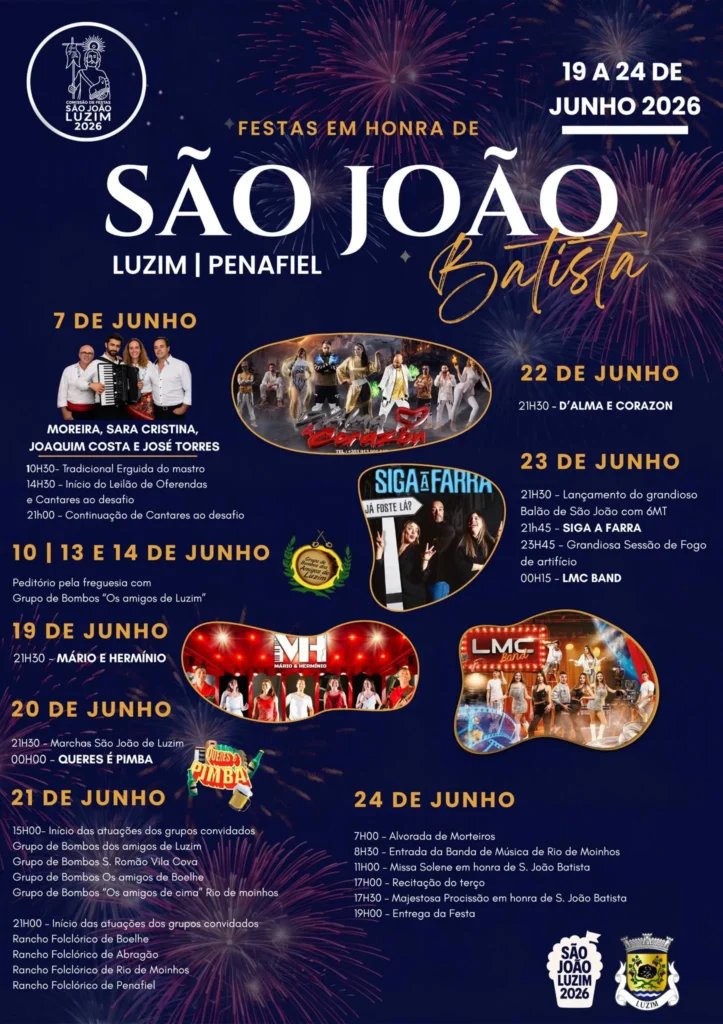 Cartaz Festa em honra de São João Batista 2026 - Luzim