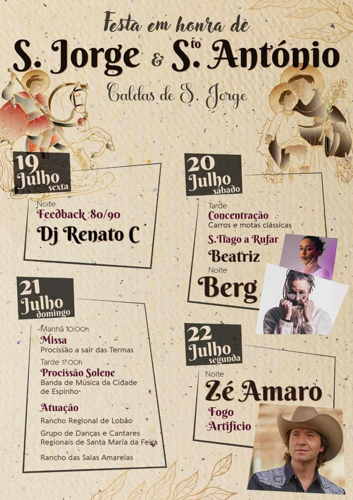 Cartaz Festa em Honra de São Jorge 2024 - Caldas de São Jorge