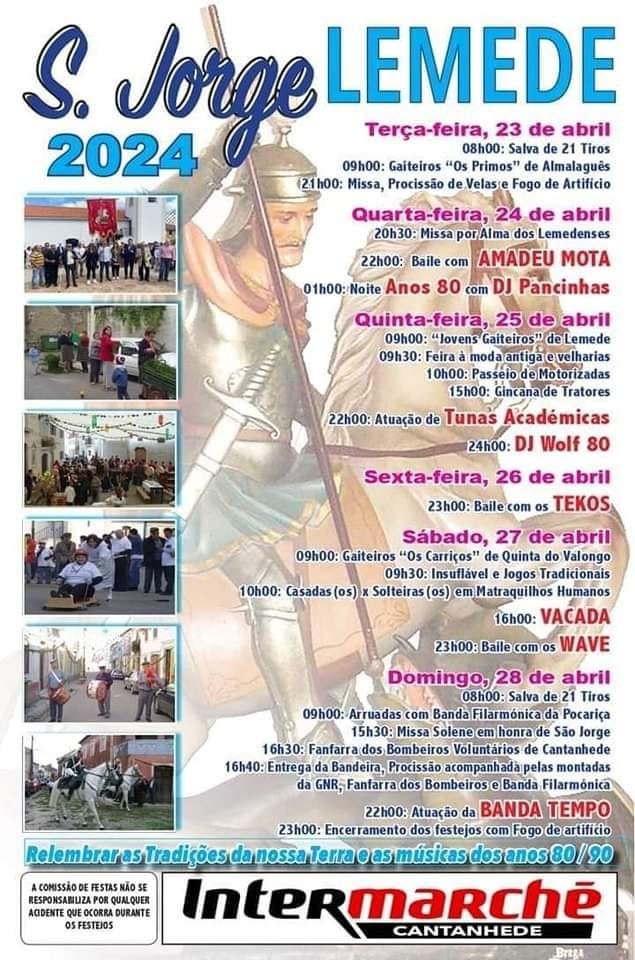 Cartaz Festa em Honra de São Jorge 2024 - Lemede