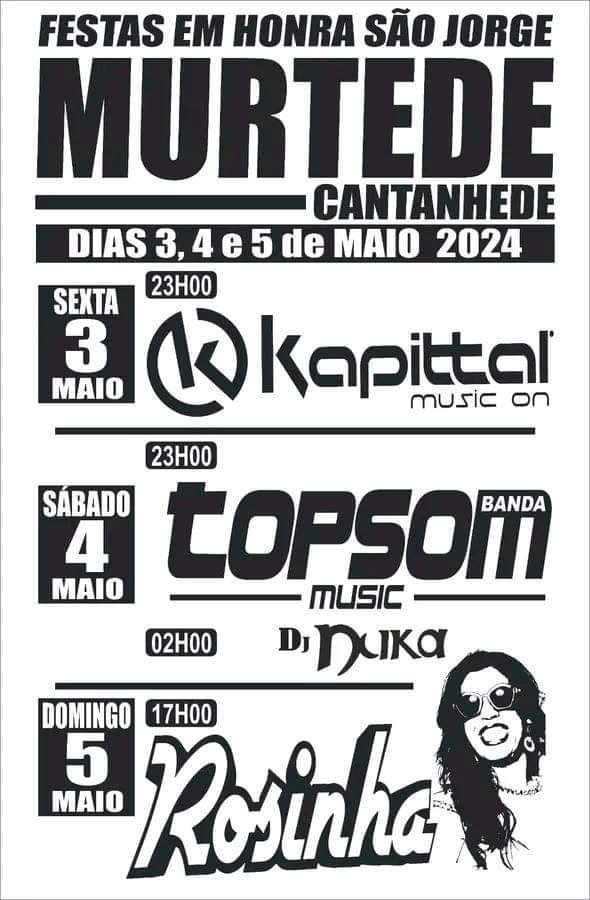 Cartaz Festa em Honra de São Jorge 2024 - Murtede