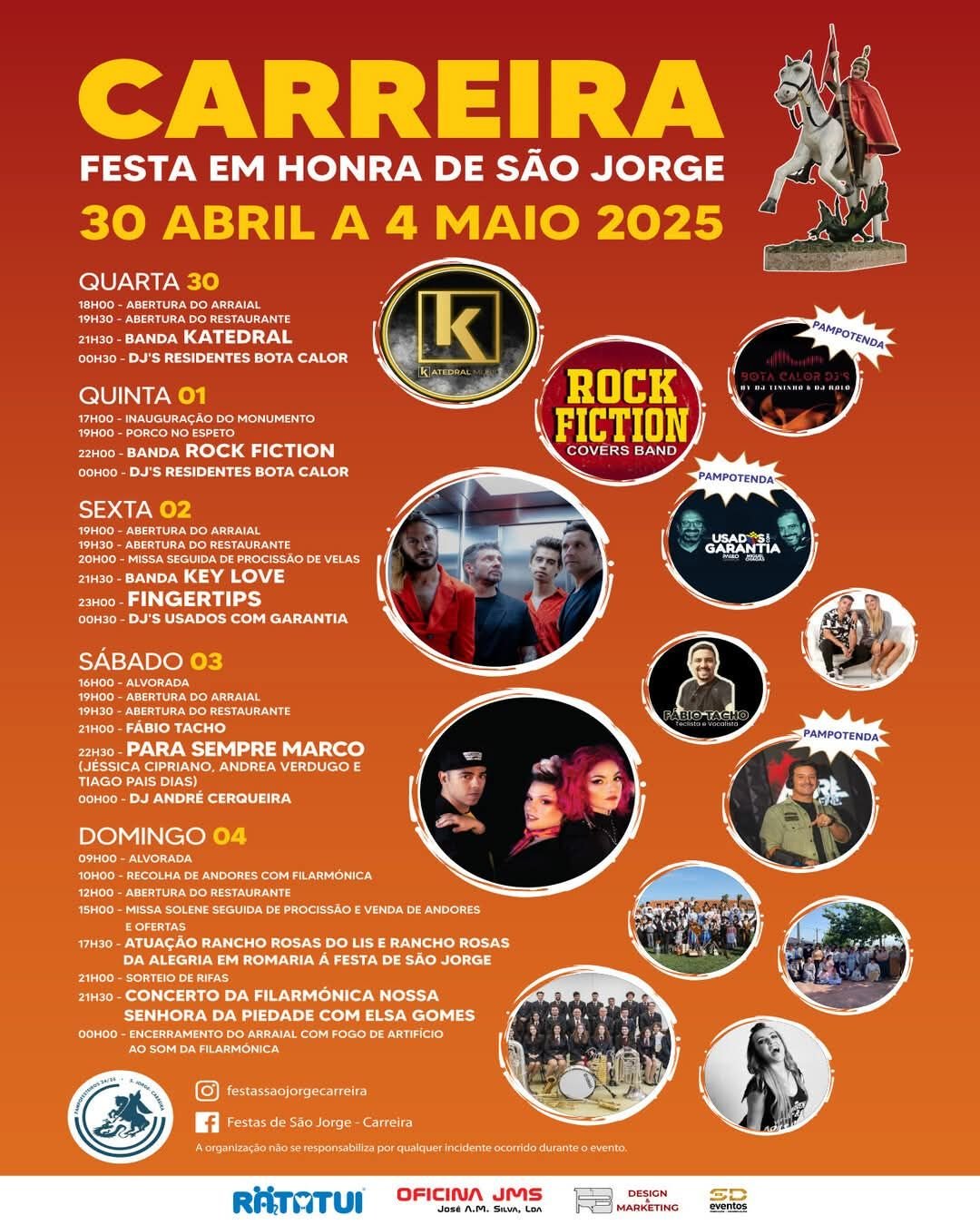 Cartaz Festa em Honra de São Jorge 2025 - Carreira