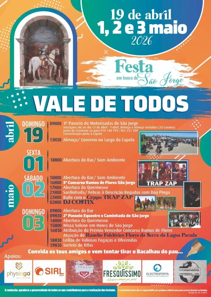 Cartaz Festa em honra de São Jorge 2026 - Vale de Todos