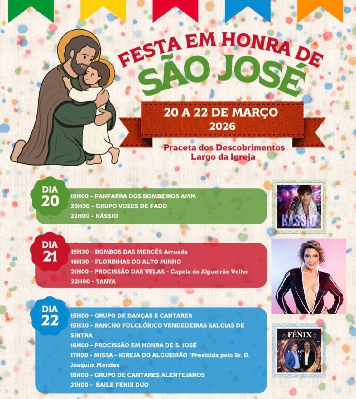 Cartaz Festa em honra de São José 2026 - Algueirão
