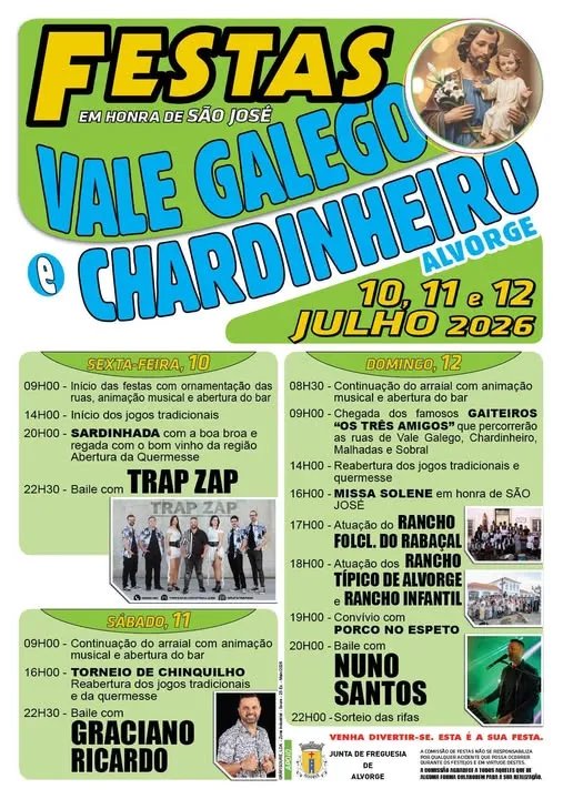 Cartaz Festa em honra de São José 2026 - Alvorge