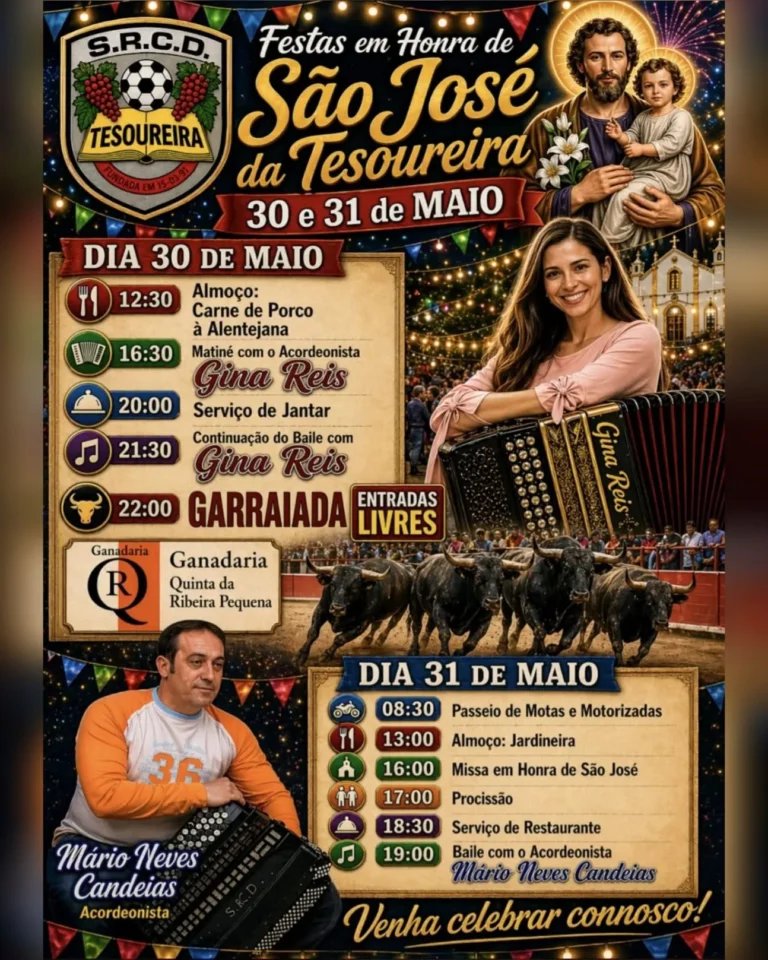 Cartaz Festa em honra de São José 2026 - Tesoureira
