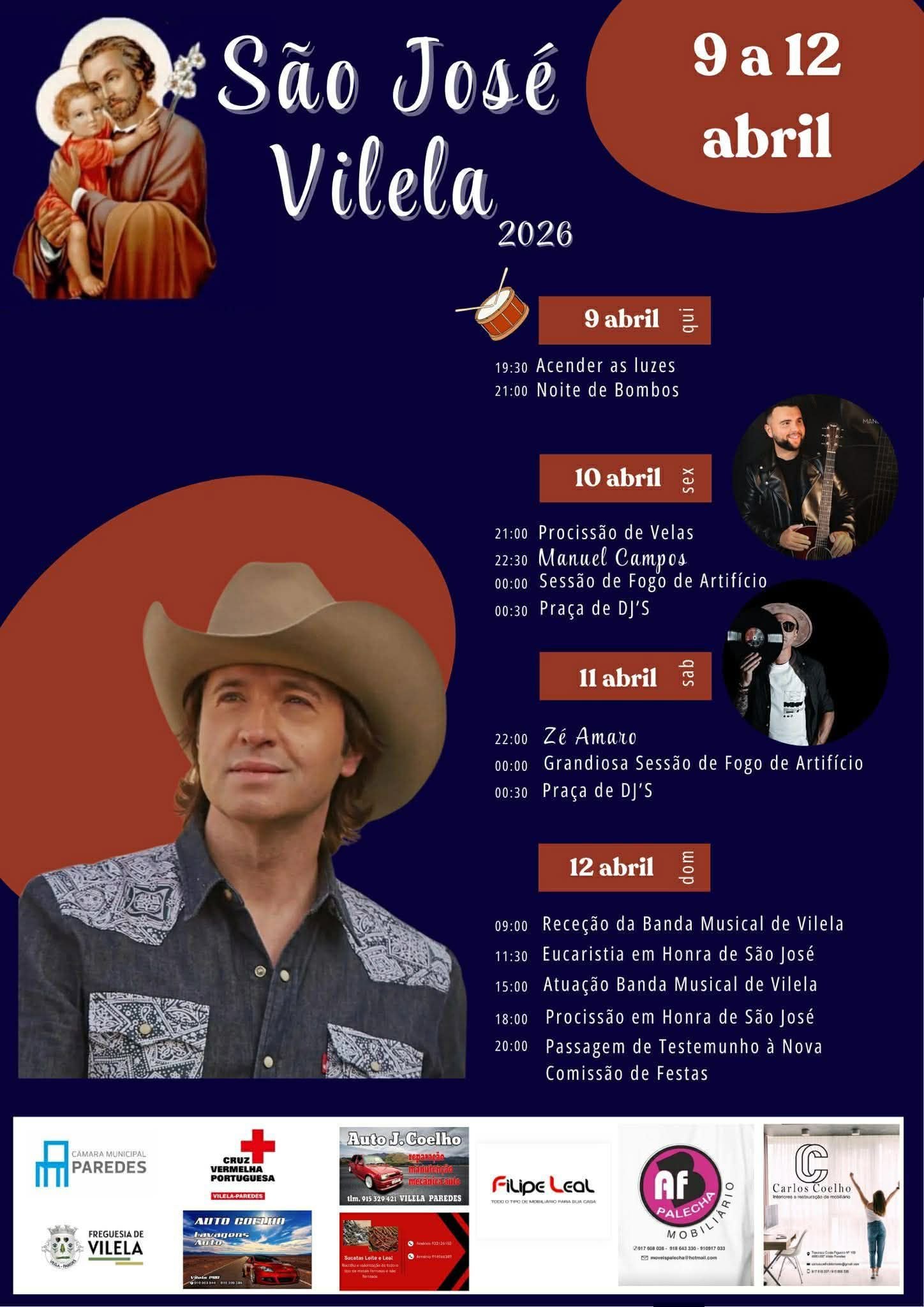 Cartaz Festa em honra de São José 2026 - Vilela