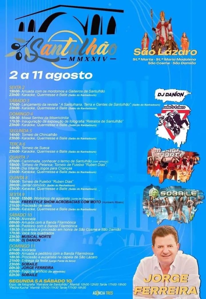 Cartaz Festa em Honra de São Lázaro 2024 - Santulhão