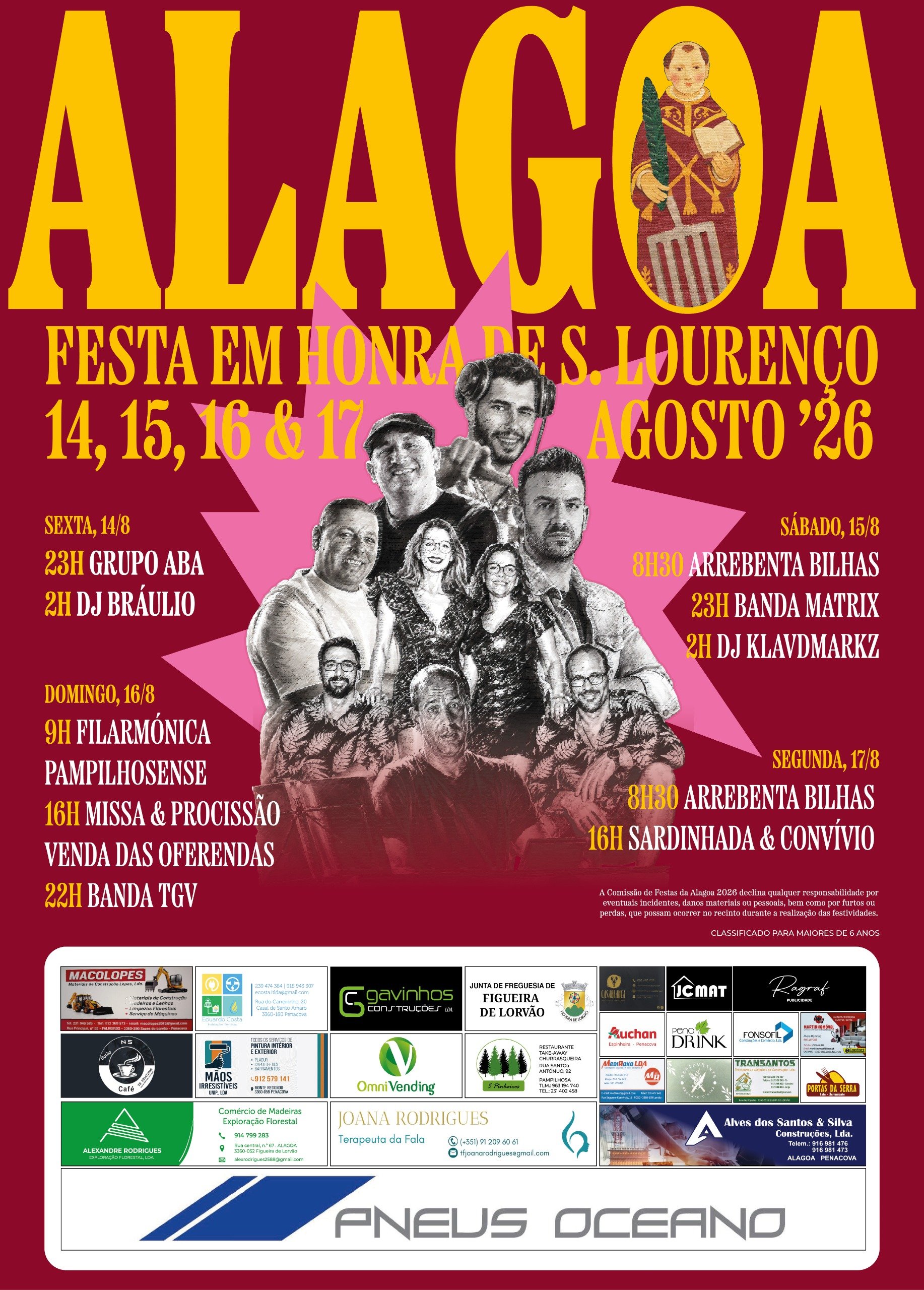 Cartaz Festa em Honra de São Lourenço 2026 - Figueira de Lorvão