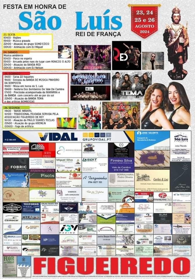 Cartaz Festa em Honra de São Luís  2024 - Figueiredo