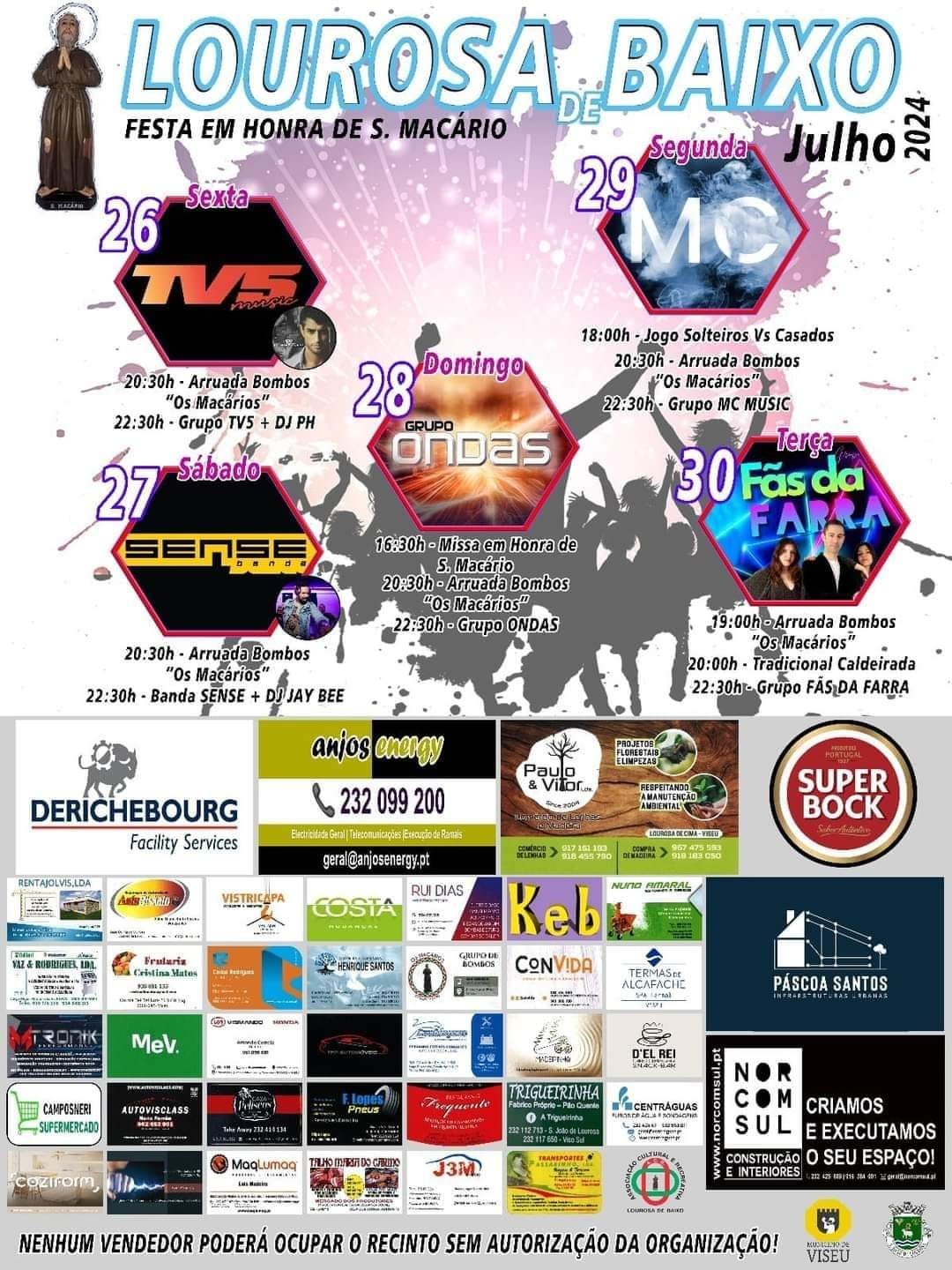 Cartaz Festa em Honra de São Macário 2024 - Lourosa de Baixo