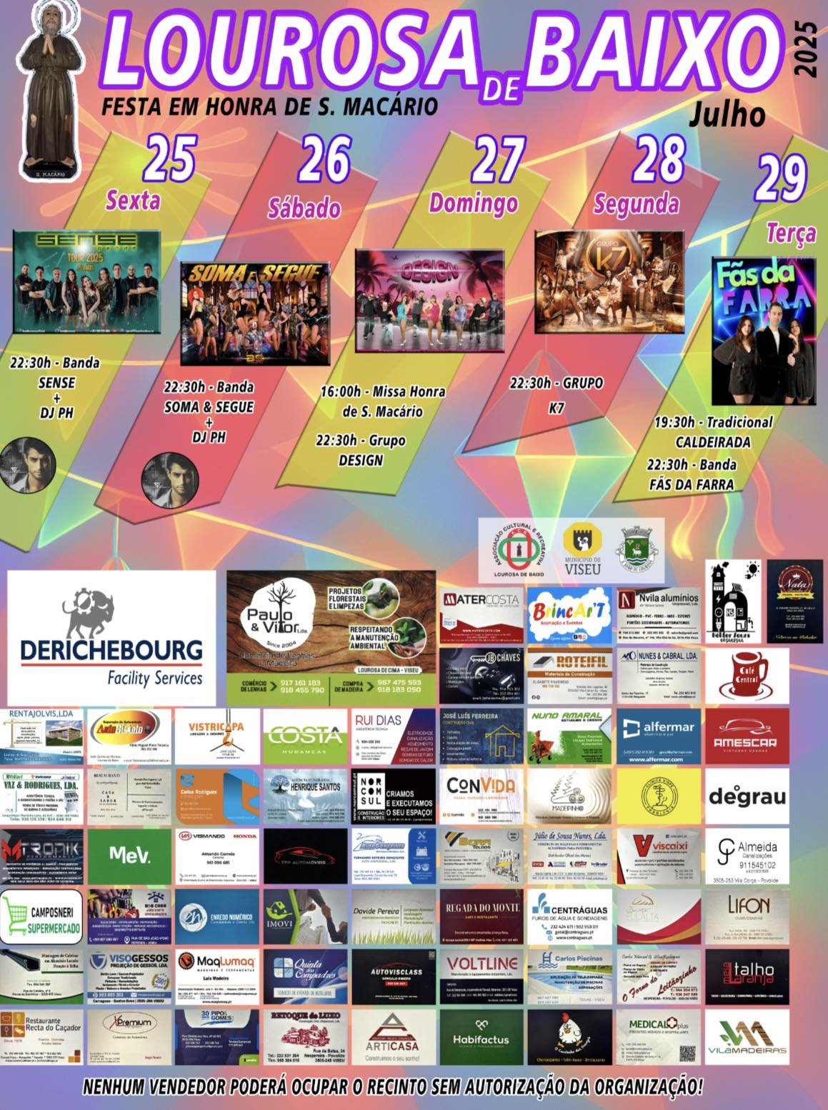 Cartaz Festa em Honra de São Macário 2025 - Lourosa de Baixo