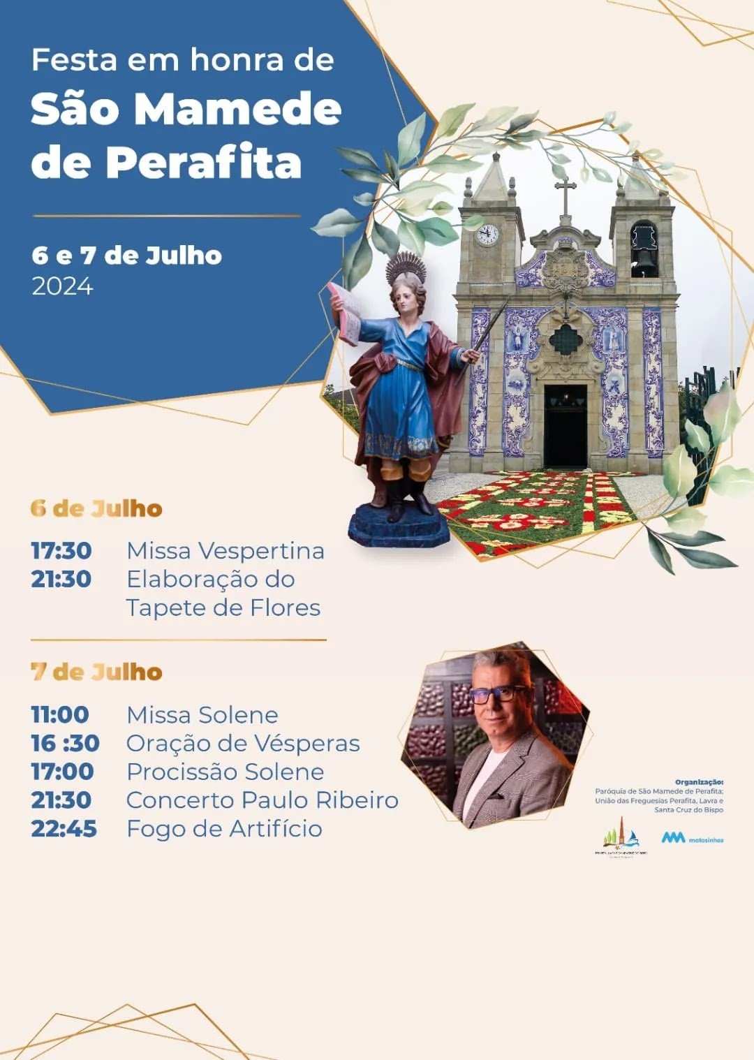 Cartaz Festa em Honra de São Mamede de Perafita 2024 - Matosinhos