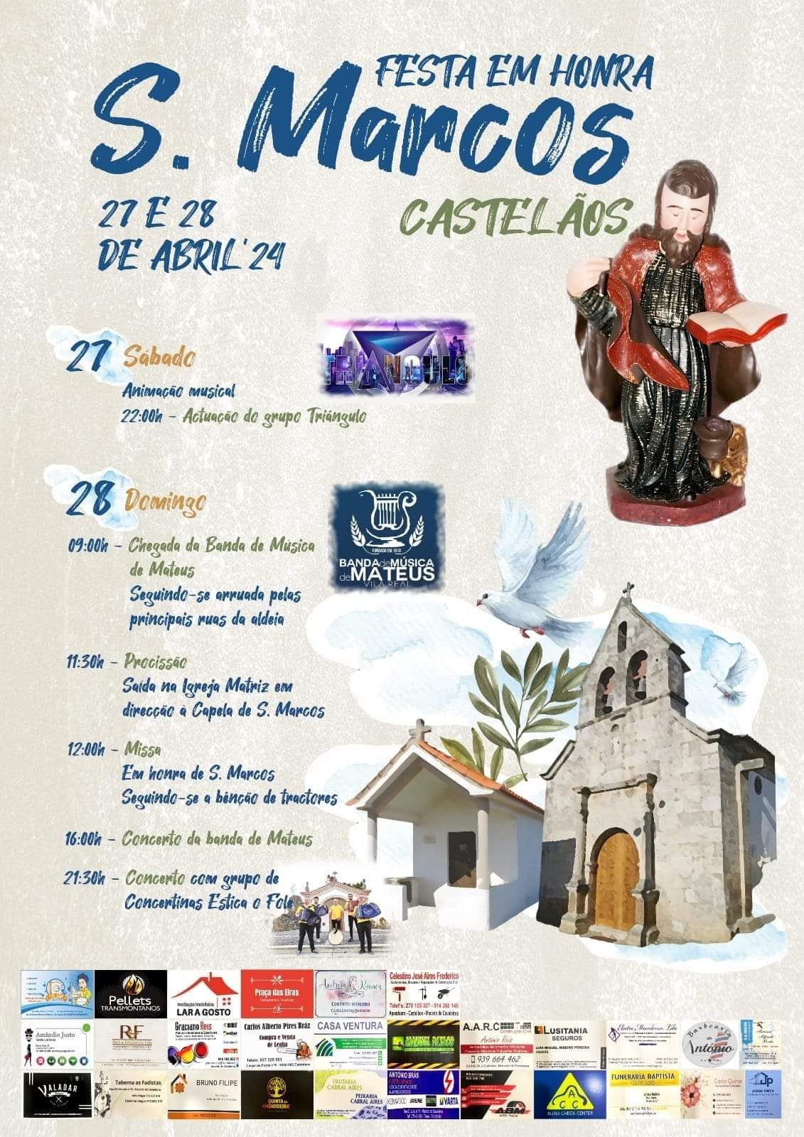 Cartaz Festa em Honra de São Marcos 2024 - Castelãos