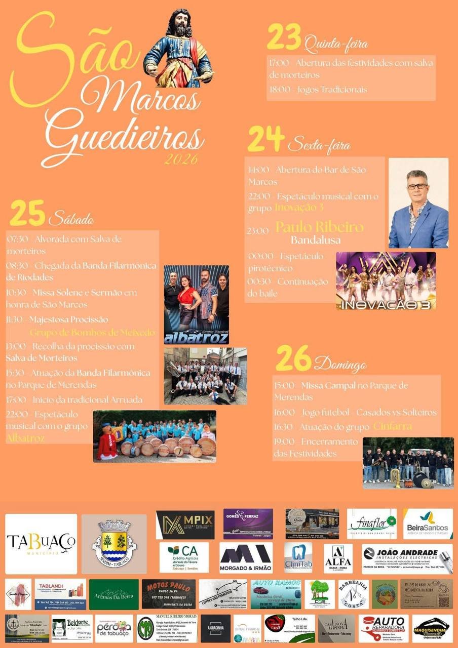 Cartaz Festa em honra de São Marcos 2026 - Guedieiros