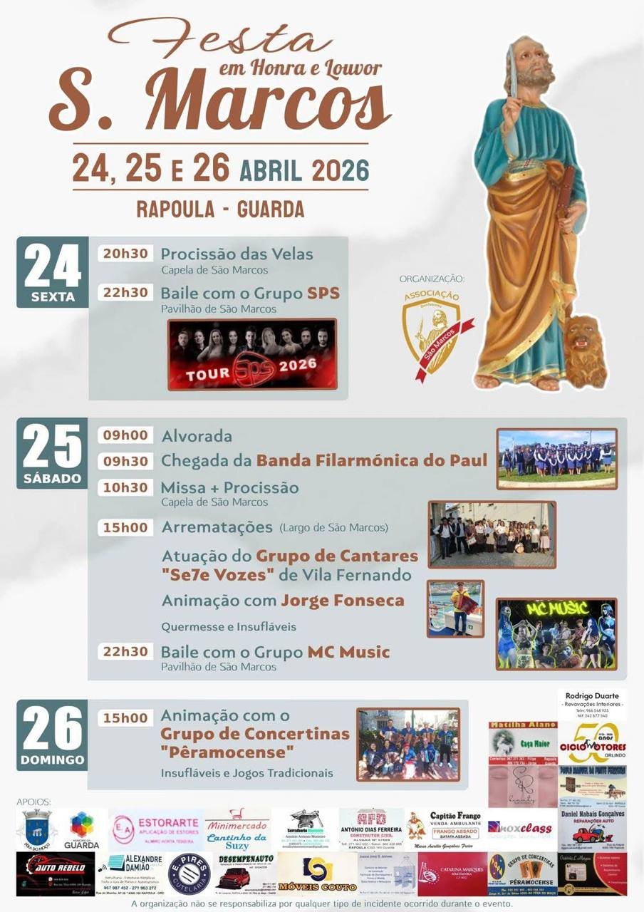 Cartaz Festa em honra de São Marcos 2026 - Rapoula