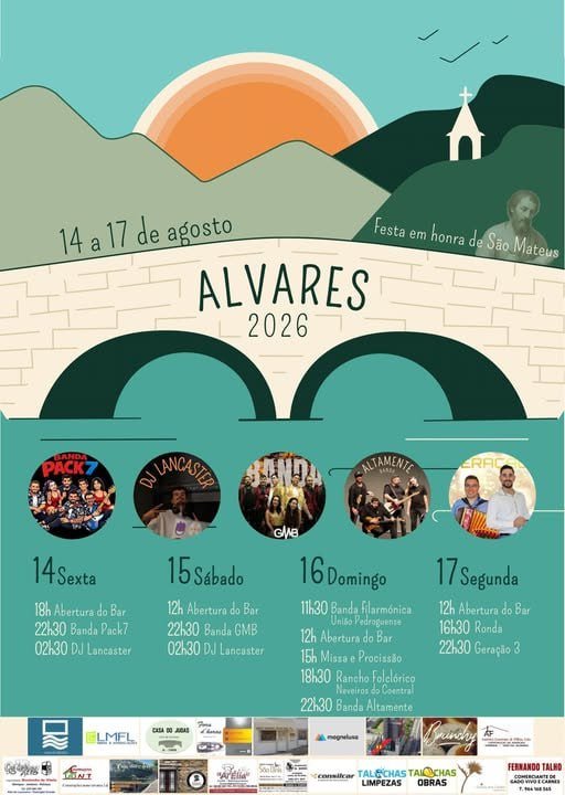 Cartaz Festa em honra de São Mateus 2026 - Alvares