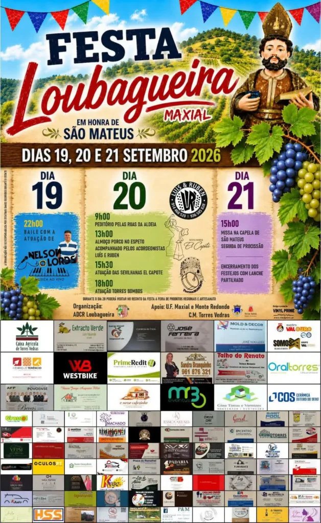 Cartaz Festa em honra de São Mateus 2026 - Maxial