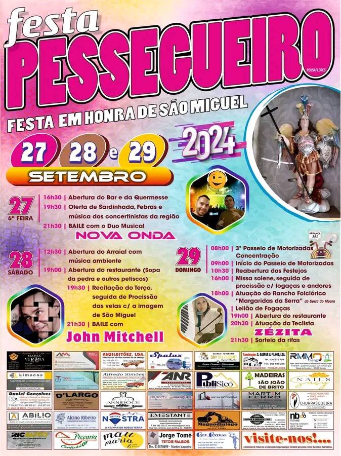 Cartaz Festa em Honra de São Miguel 2024 - Pessegueiro