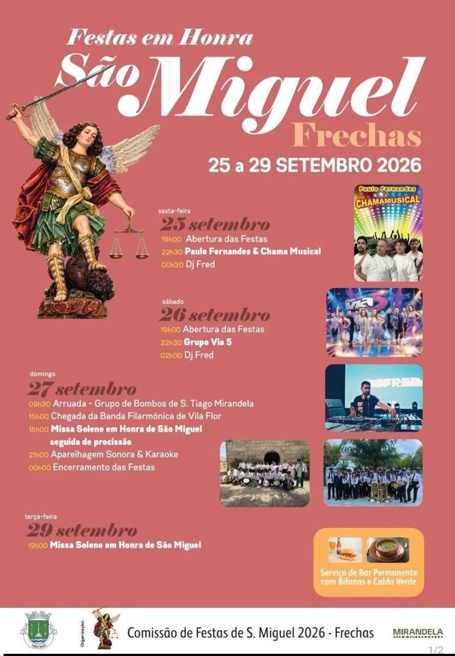 Cartaz Festa em honra de São Miguel 2026 - Frechas