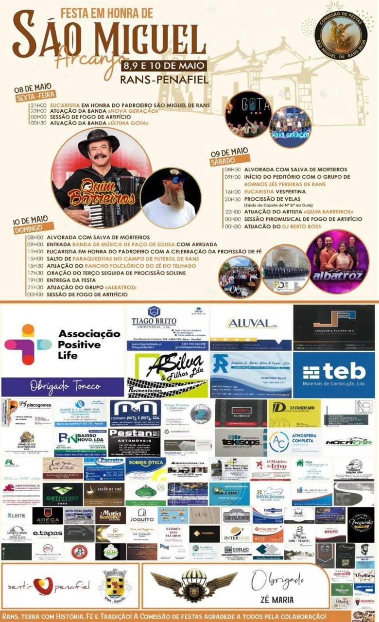 Cartaz Festa em honra de São Miguel 2026 - Rans