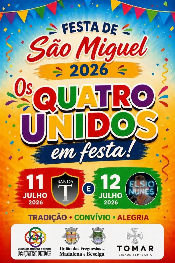 Cartaz Festa em honra de São Miguel 2026 - Tomar