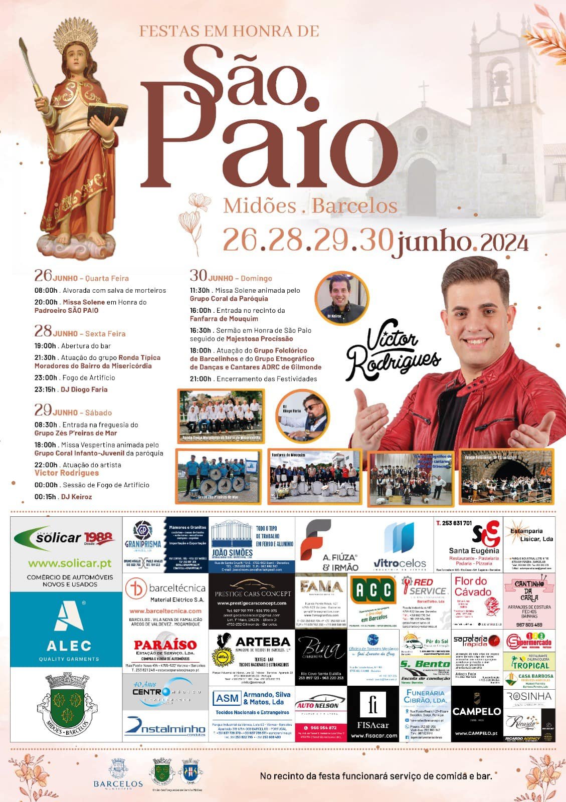 Cartaz Festa em Honra de São Paio 2024 - Midões
