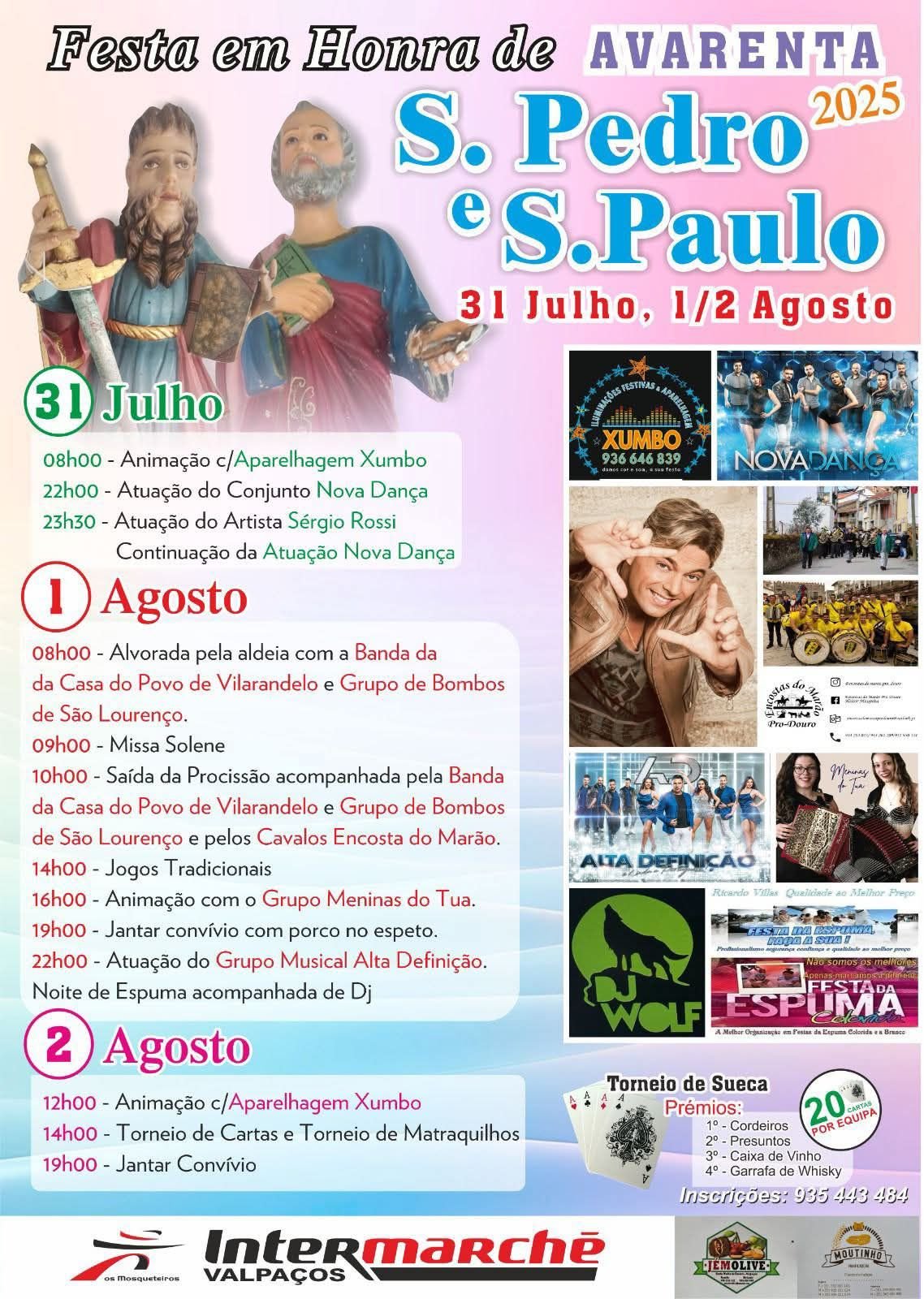 Cartaz Festa em Honra de São Pedro 2025 - Avarenta