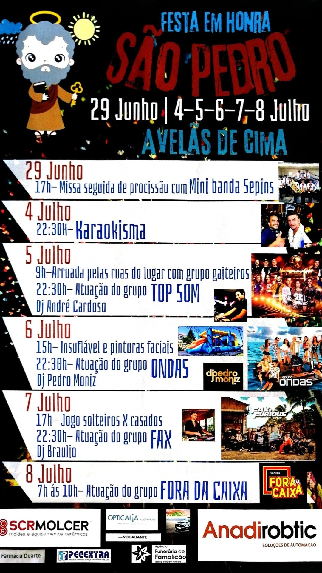 Cartaz Festa em Honra de São Pedro 2025 - Avelãs de Cima