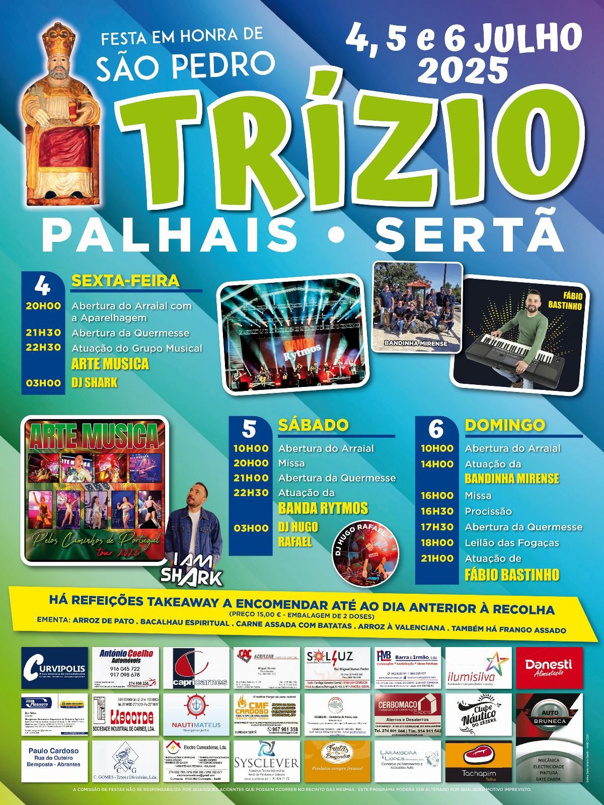 Cartaz Festa em Honra de São Pedro 2025 - Trízio