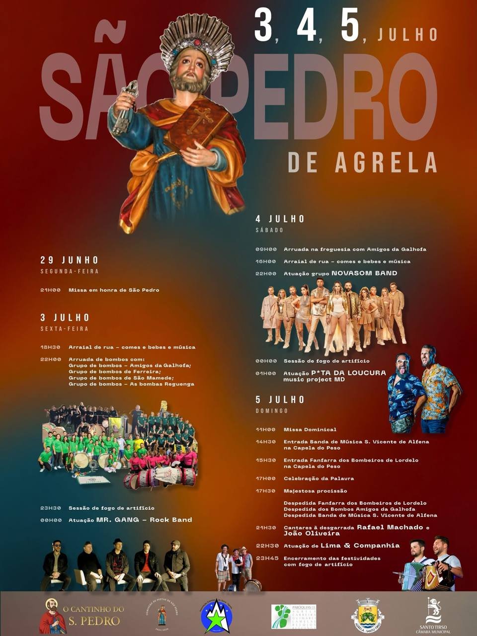 Cartaz Festa em honra de São Pedro 2026 - Agrela