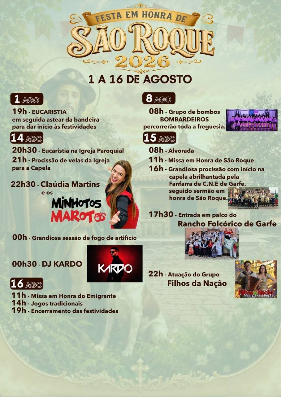 Cartaz Festa em honra de São Roque 2026 - Garfe