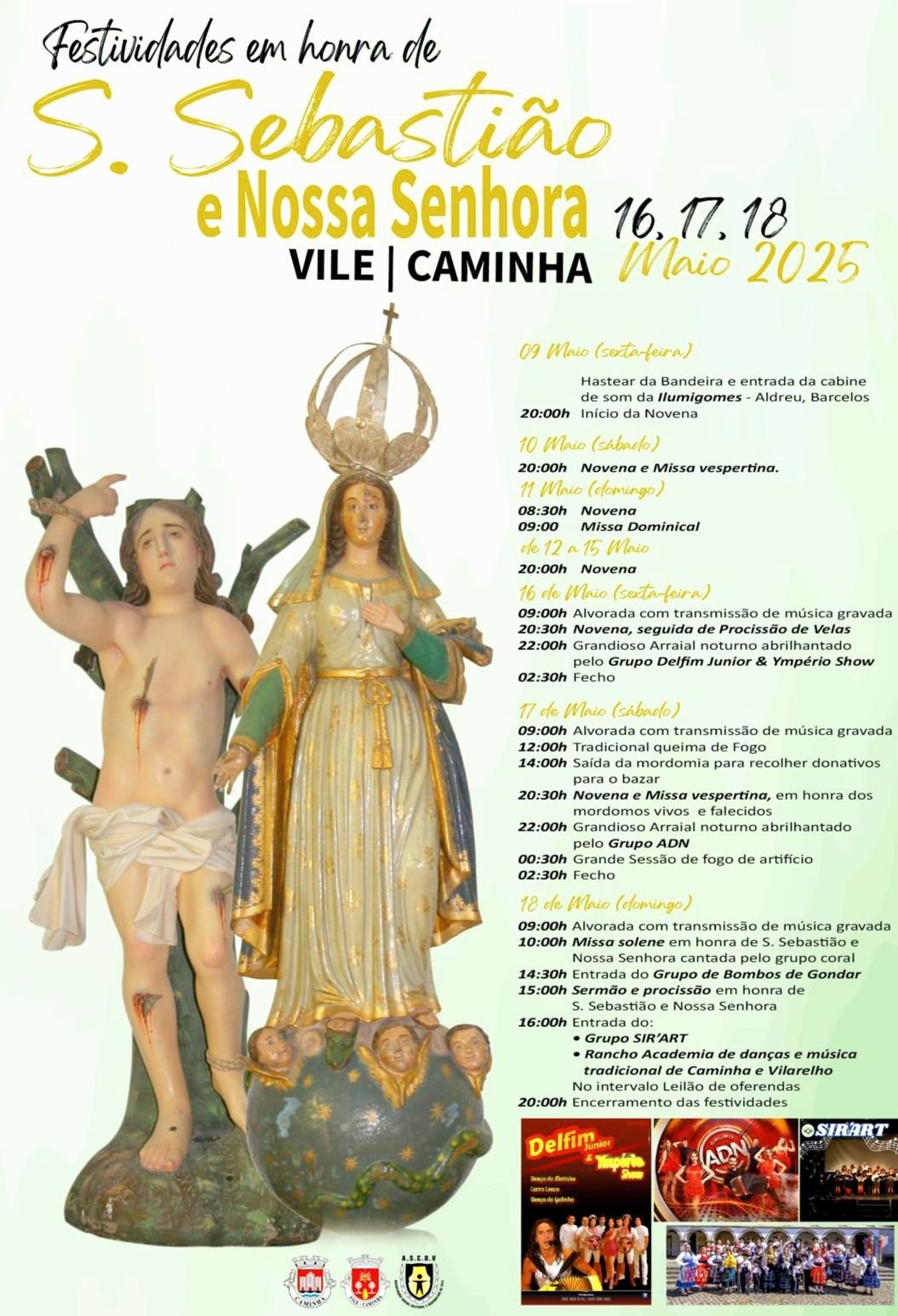 Cartaz Festa em Honra de São Sebastião 2025 - Caminha