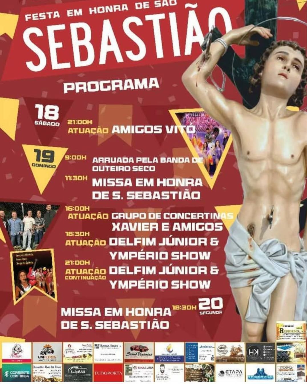 Cartaz Festa em Honra de São Sebastião 2025 - Chaves