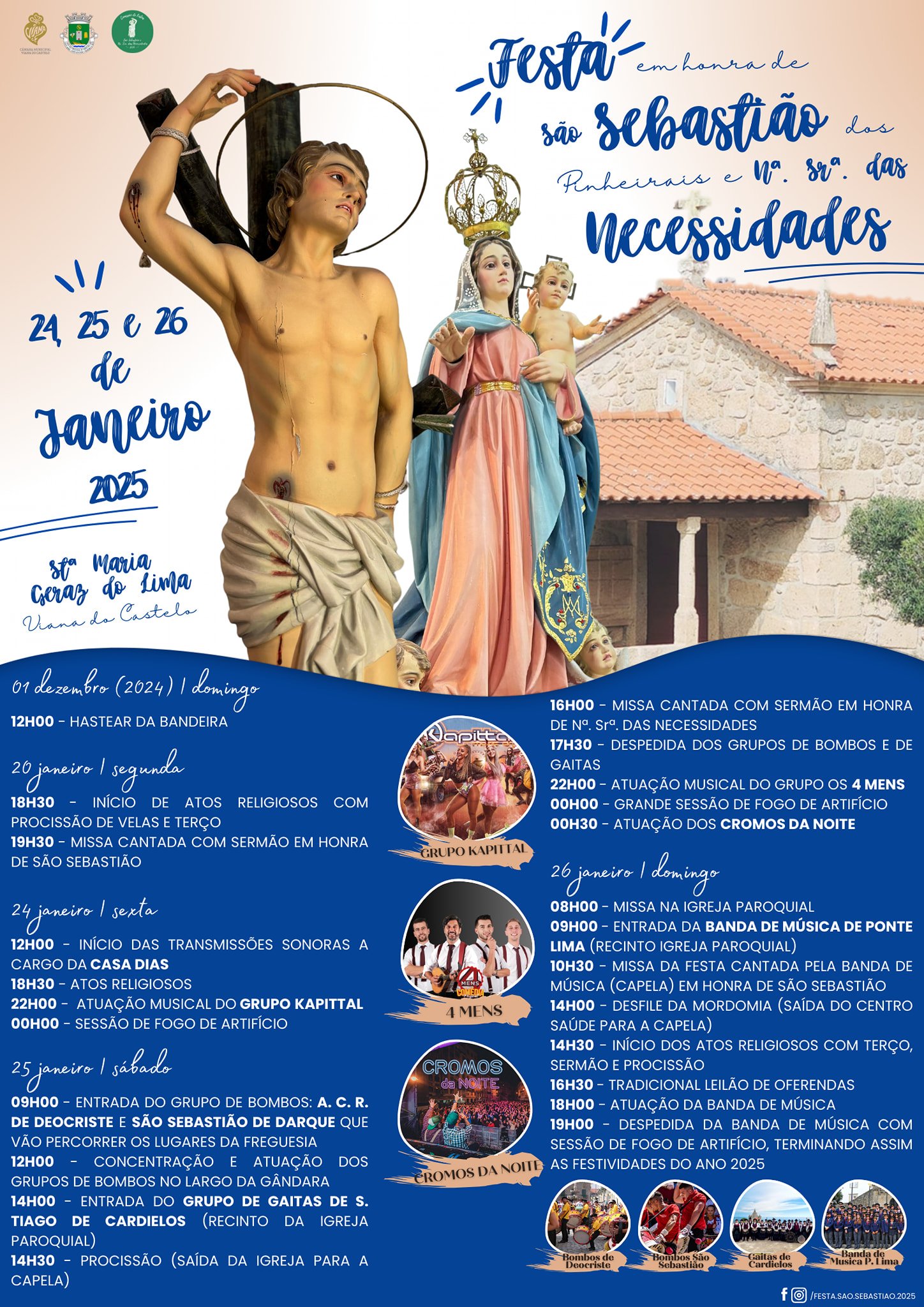Cartaz Festa em Honra de São Sebastião 2025 - Viana do Castelo