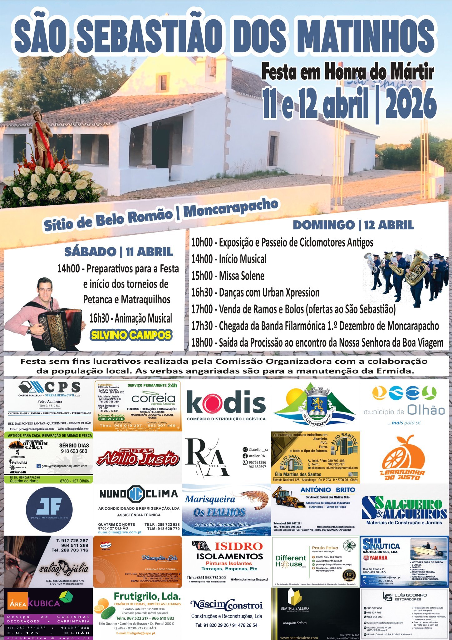 Cartaz Festa em honra de São Sebastião 2026 - Moncarapacho