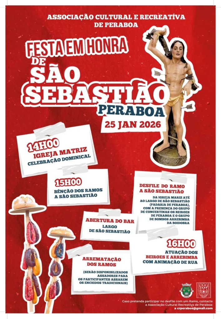 Cartaz Festa em honra de São Sebastião 2026 - Peraboa