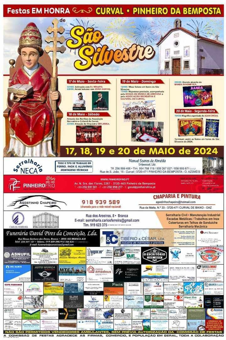 Cartaz Festa em honra de São Silvestre 2024 - Curval