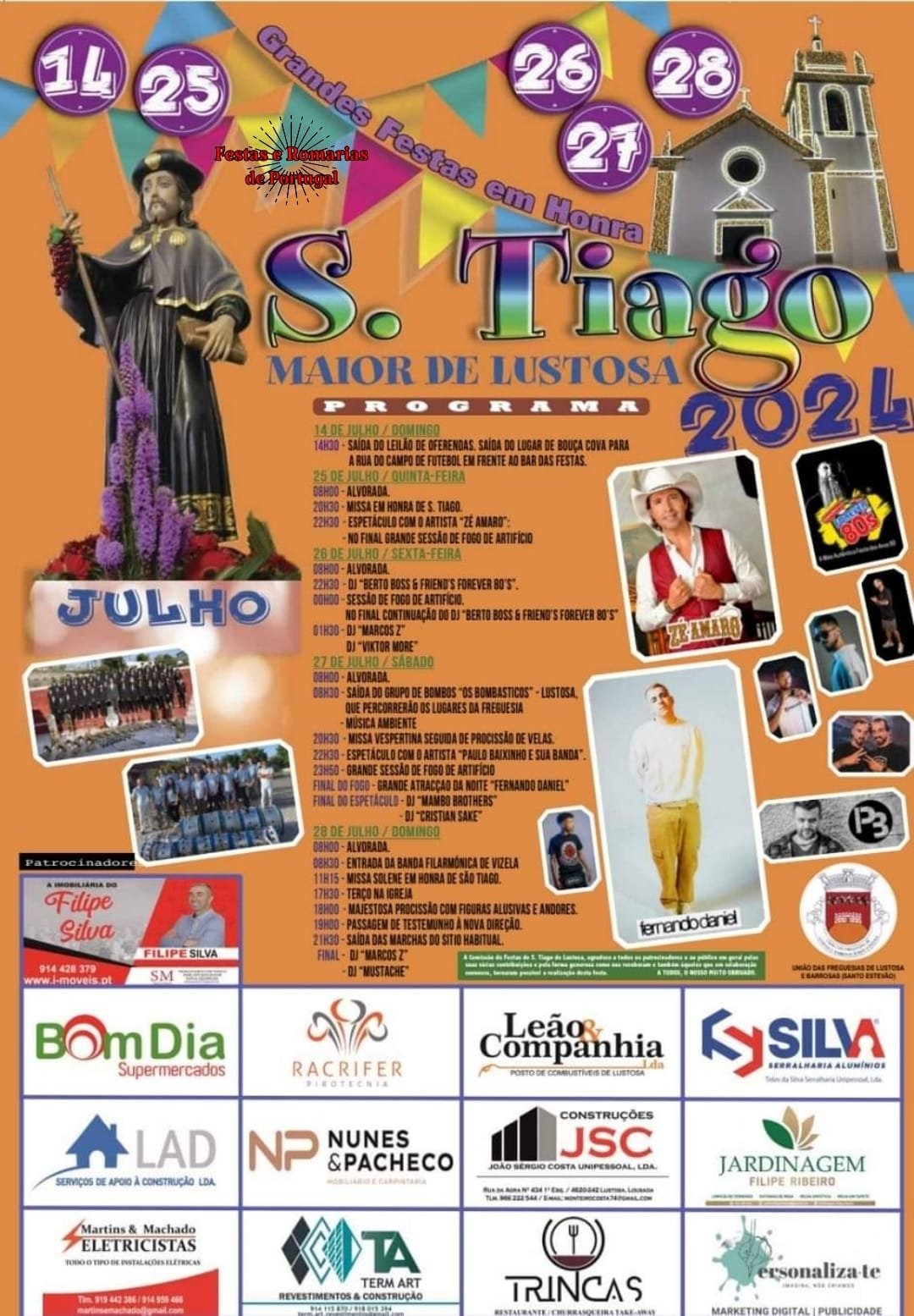 Cartaz Festa em Honra de São Tiago 2024 - Lousada
