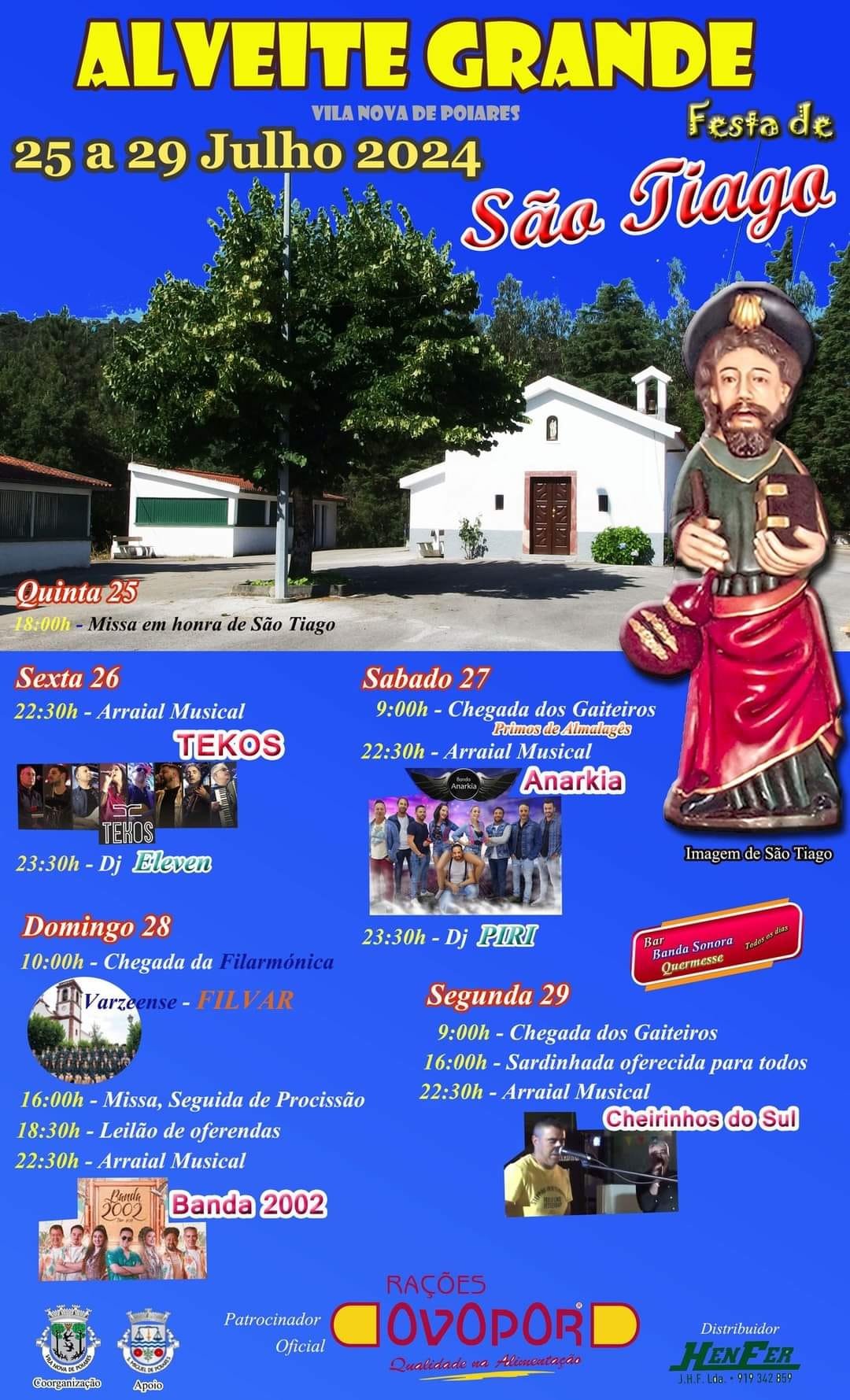 Cartaz Festa em Honra de São Tiago 2024 - Vila Nova de Poiares