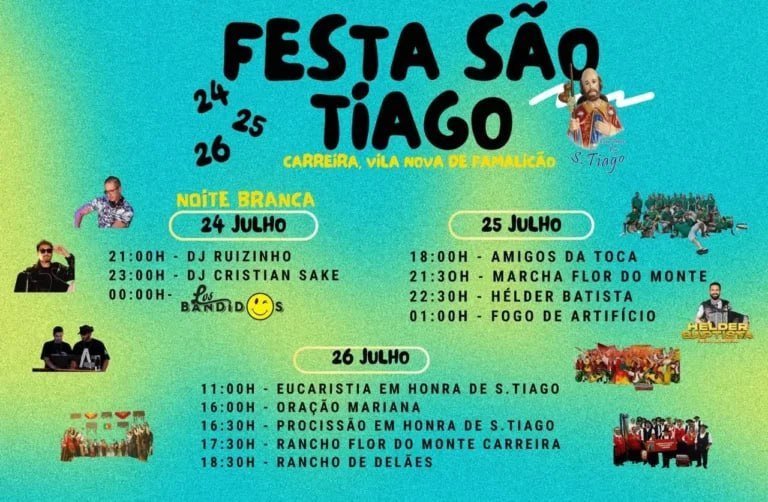 Cartaz Festa em honra de São Tiago 2026 - Carreira