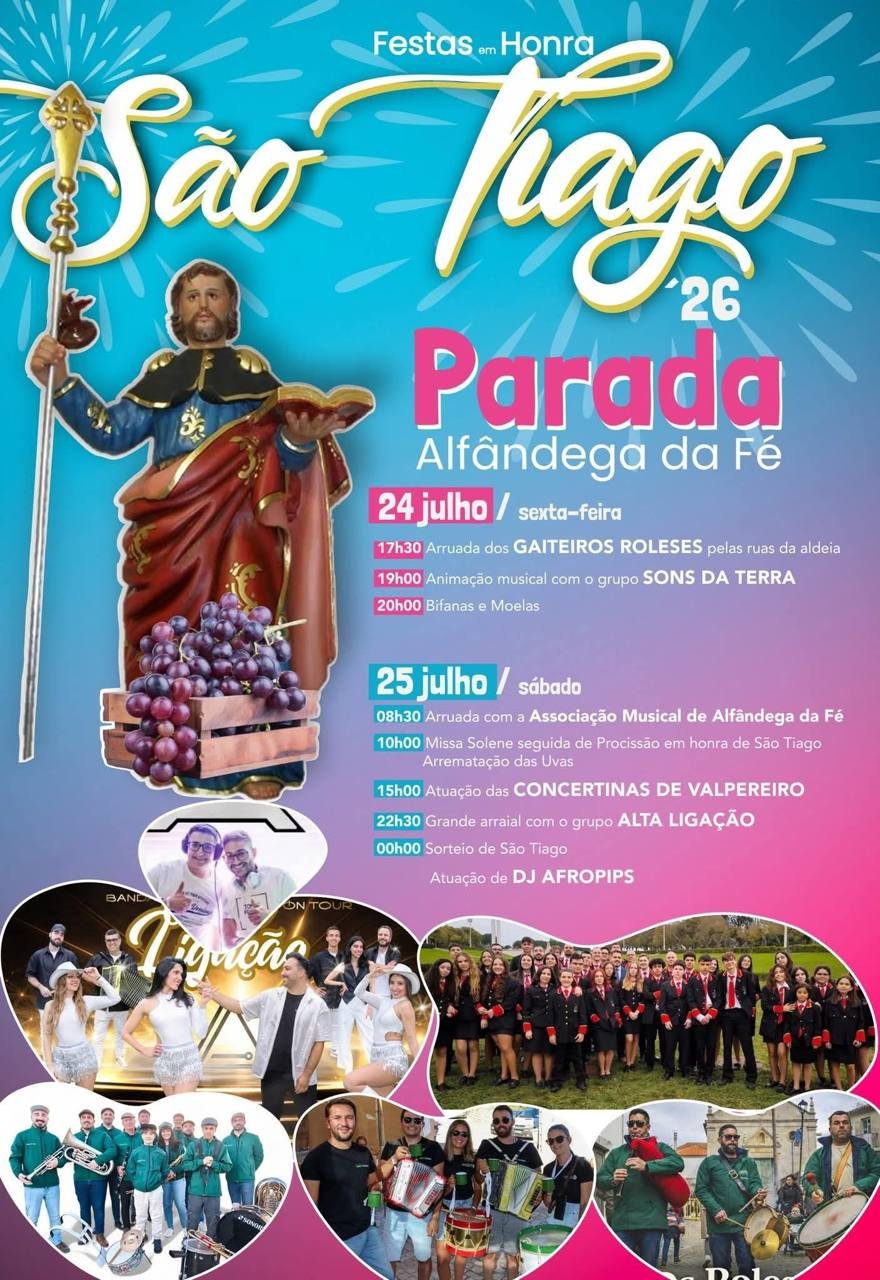 Cartaz Festa em honra de São Tiago 2026 - Parada