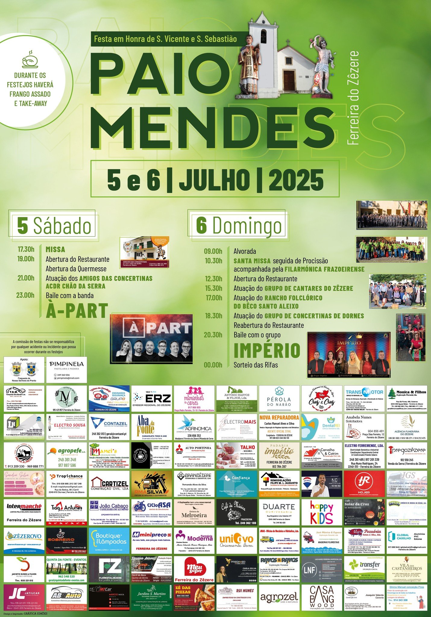 Cartaz Festa em Honra de São Vicente 2025 - Ferreira do Zêzere