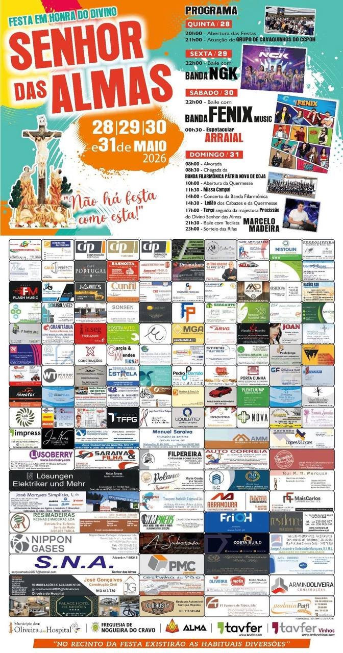 Cartaz Festa em honra de Senhor das Almas 2026 - Nogueira do Cravo