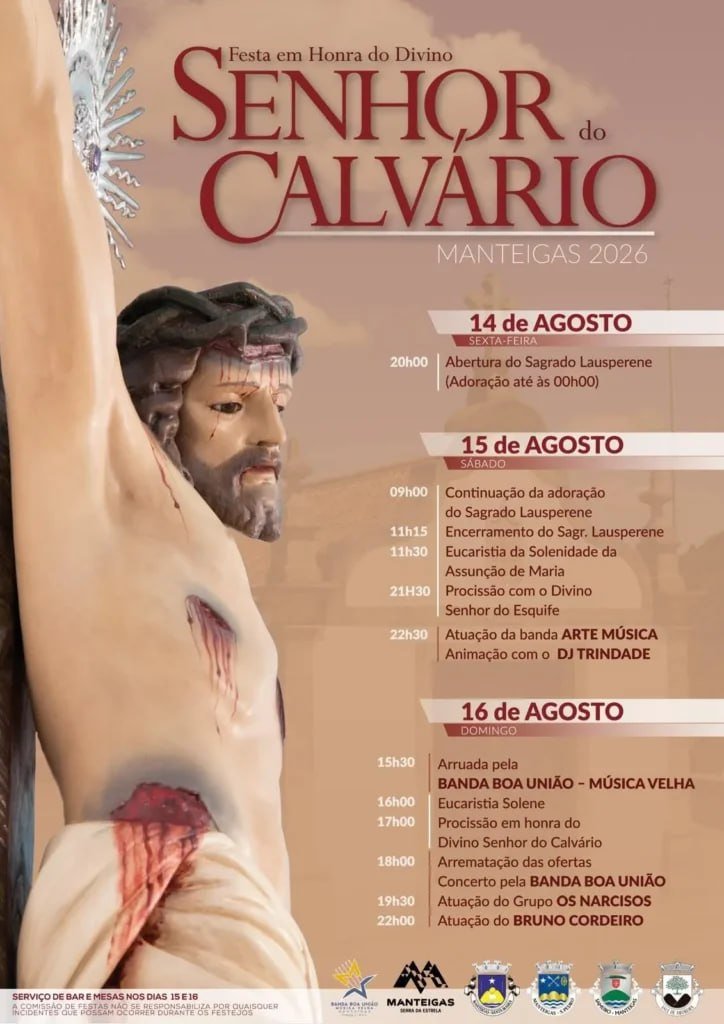 Cartaz Festa em honra de Senhor do Calvário 2026 - Manteigas