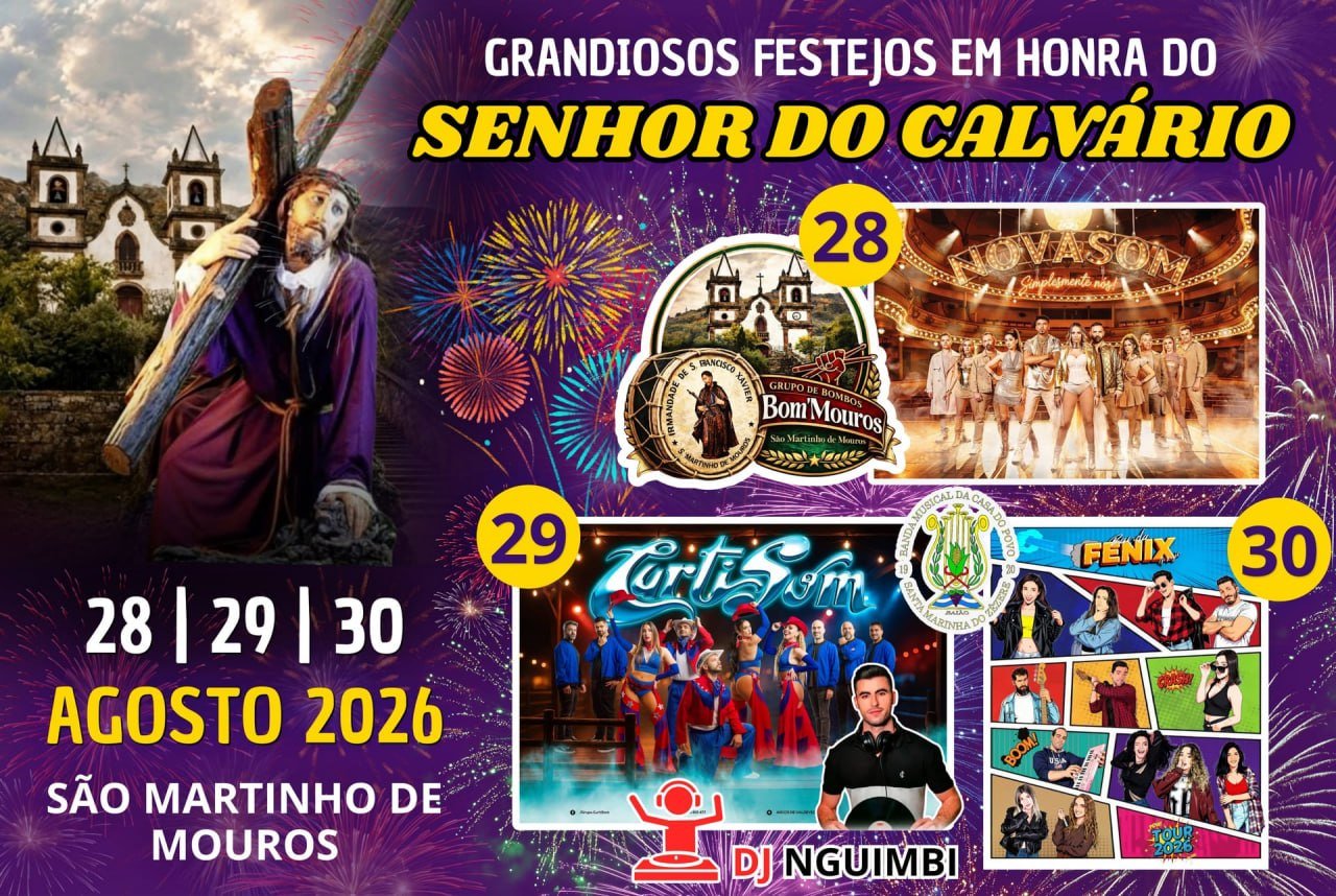 Cartaz Festa em honra de Senhor do Calvário 2026 - São Martinho de Mouros