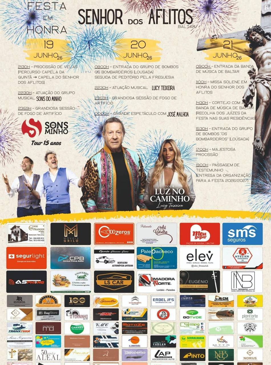 Cartaz Festa em honra de Senhor dos Aflitos 2026 - Baltar