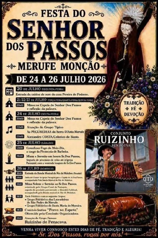 Cartaz Festa em honra de Senhor dos Passos 2026 - Merufe