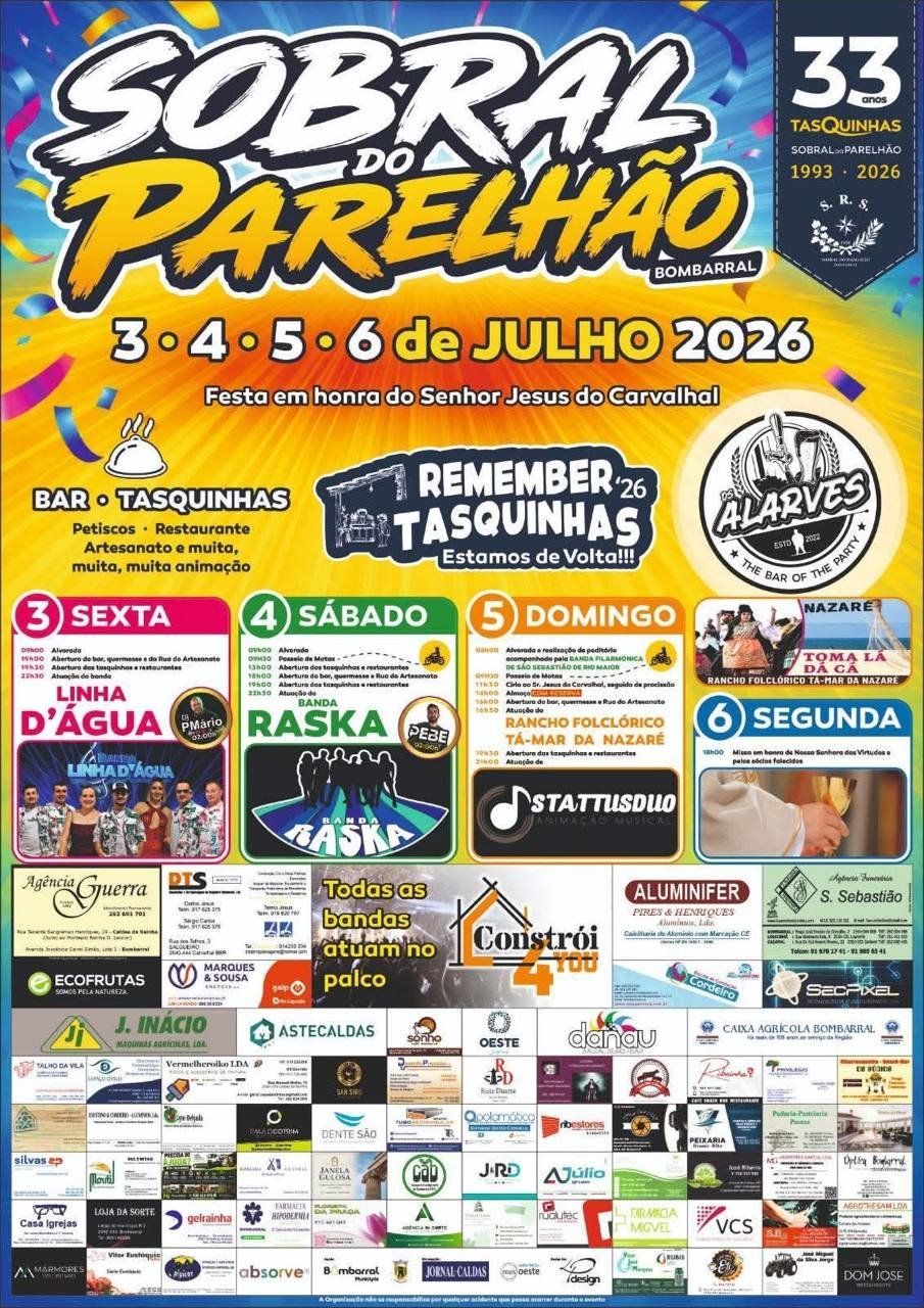 Cartaz Festa em honra de Senhor Jesus do Carvalhal 2026 - Sobral do Parelhão