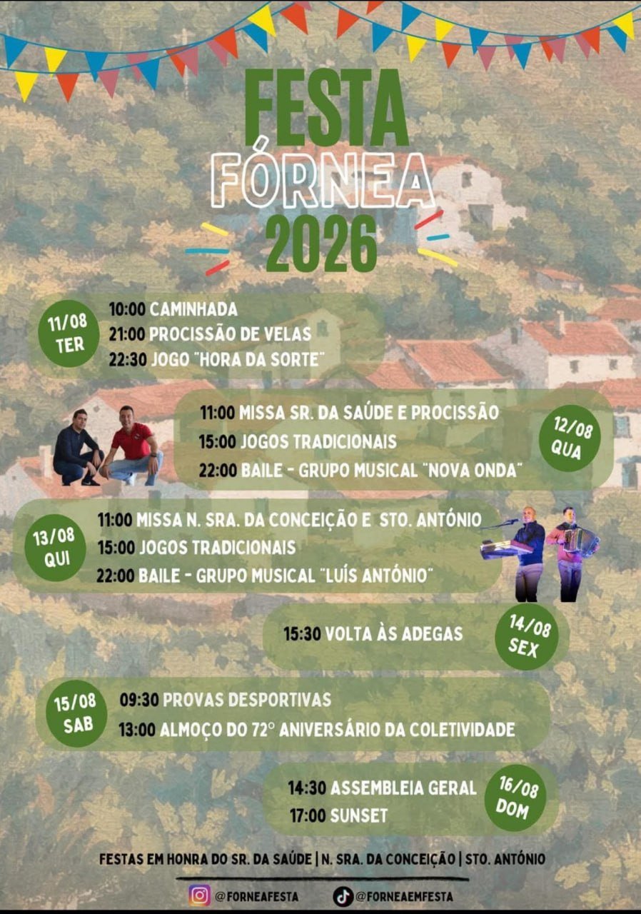 Cartaz Festa em honra de Sr. da Saúde 2026 - Fórnea