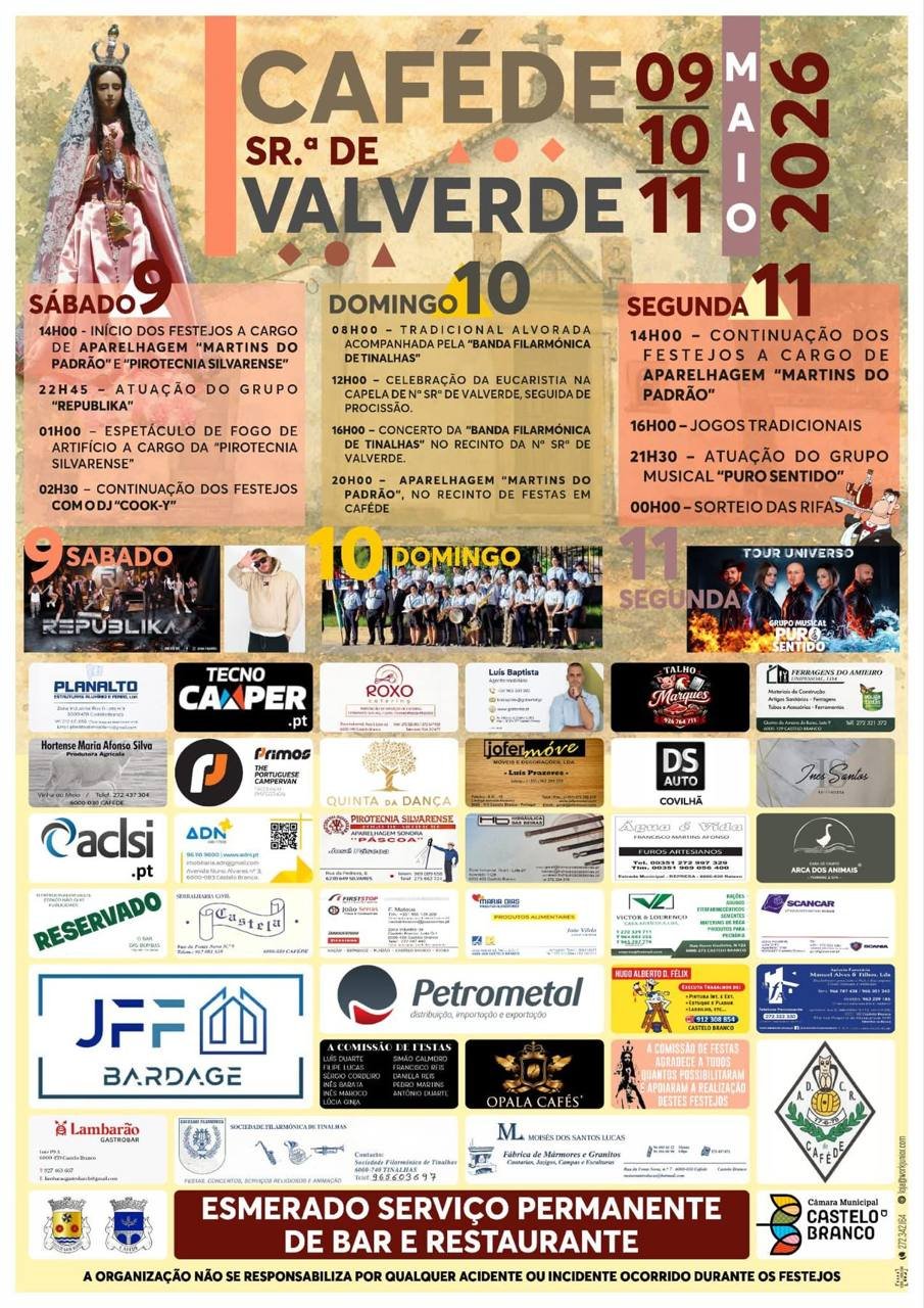 Cartaz Festa em honra de Sr.ª de Valverde 2026 - Valverde